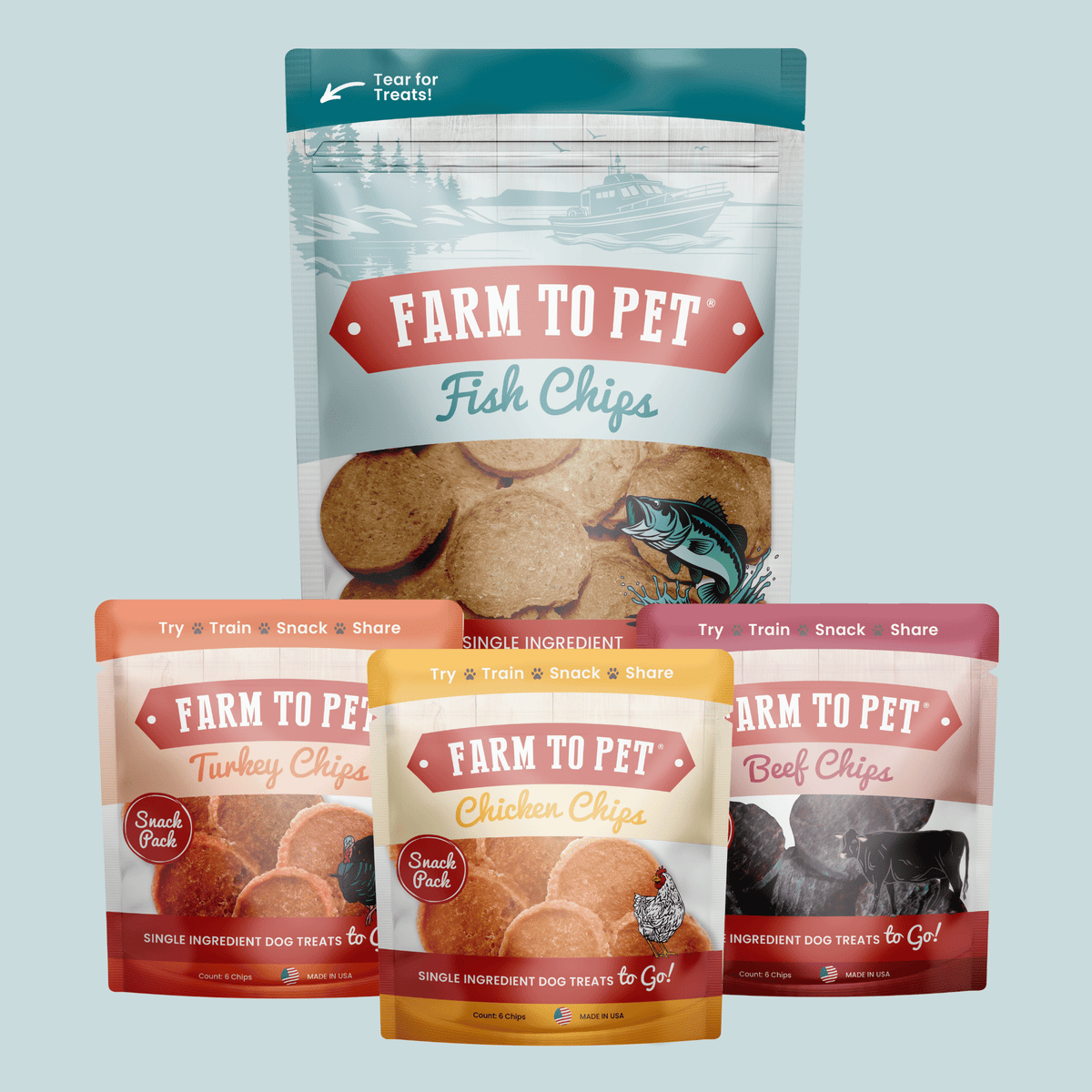 Puppy Packs 'n Snacks Dog Treat Starter Pack | Single-Ingredient Training Treats
