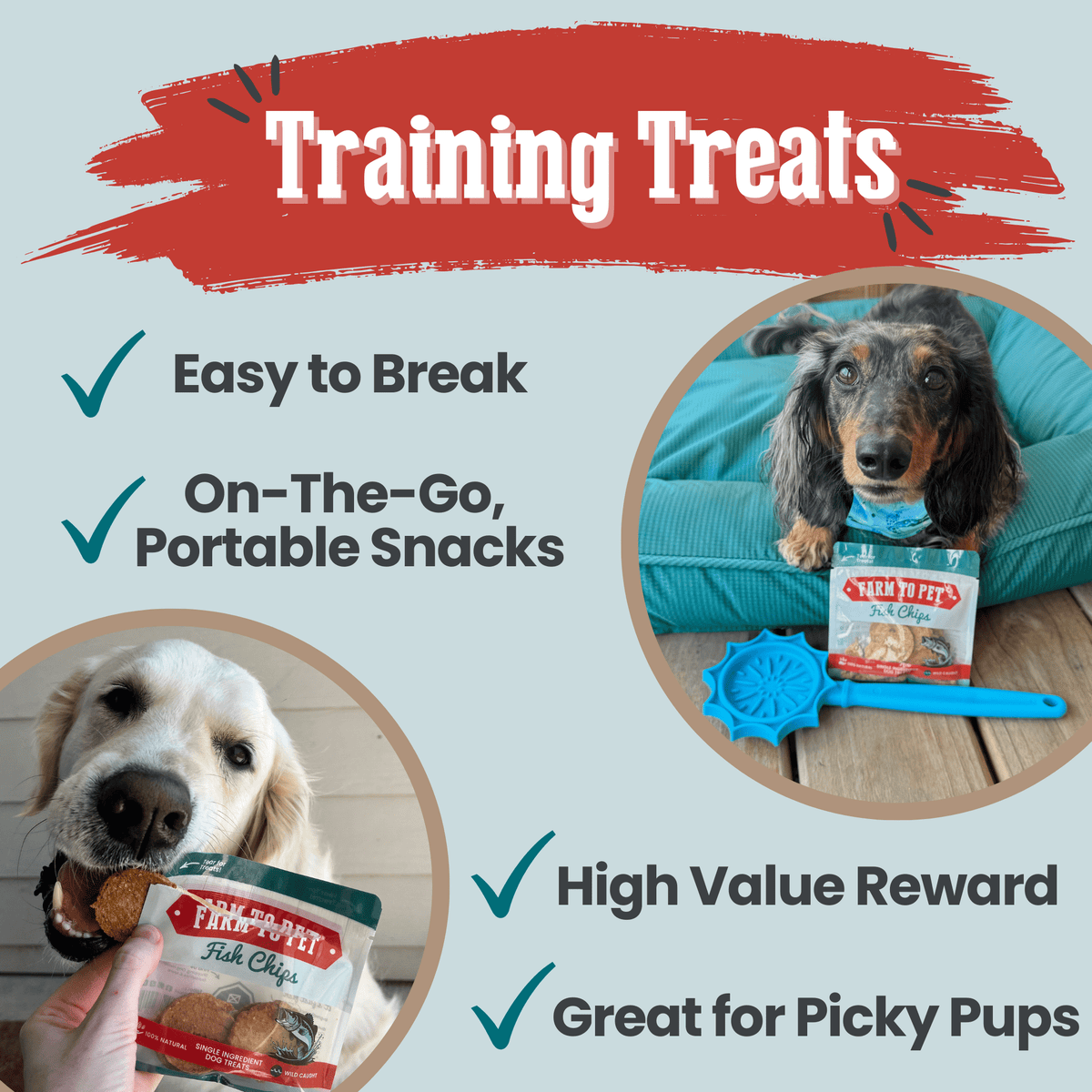 Fish Chips Snack Pack Bundles | Dog Treats for Training & Travel